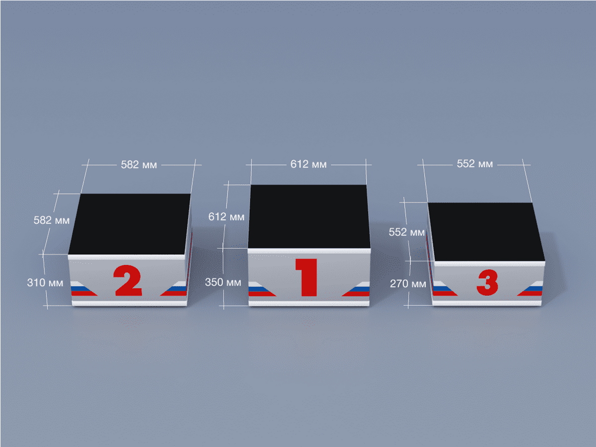 Пьедестал (СТАНДАРТ) Матрешка 612х612мм (квадратный) 1-2 чел. 1200_900