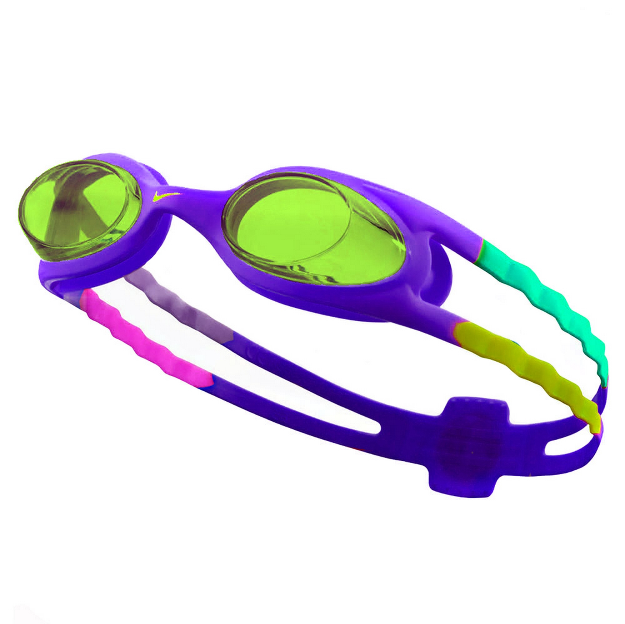 Очки для плавания детские ЗЕЛЕНЫЕ линзы, нерегул .пер., фиолетовая оправа Nike Easy Fit NESSB166593 2000_1998