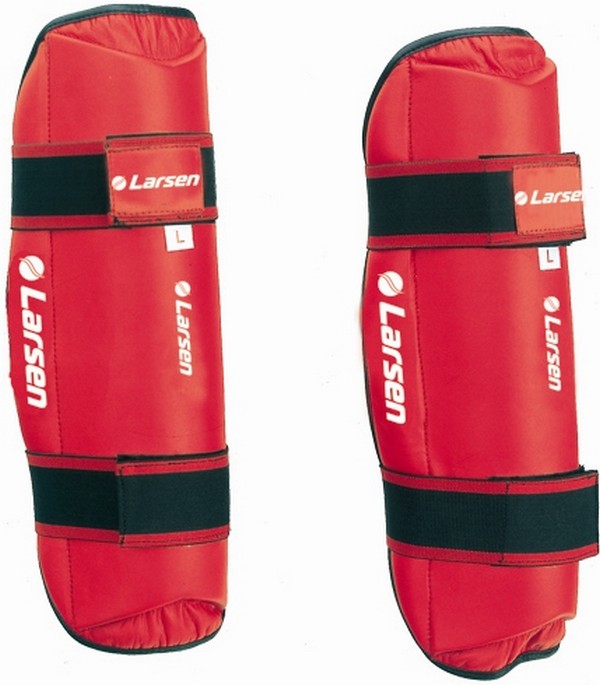 Защита голени Larsen (иск.кожа) TC-0972 красный XL