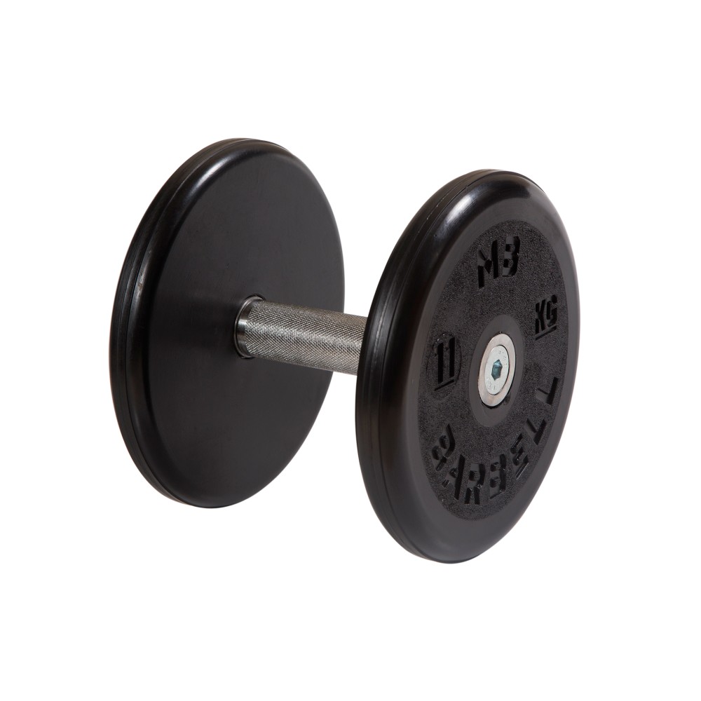 Гантель классик с вращающейся ручкой хром 11 кг MB Barbell MB-FdbEM-B11