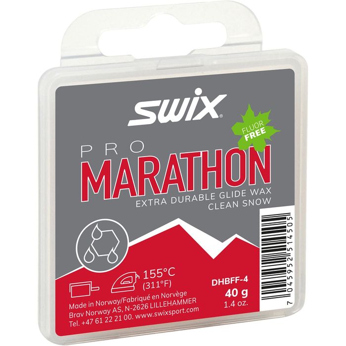 фото Парафин углеводородный swix dhbff-4 marathon black (универсальная) 40 г.