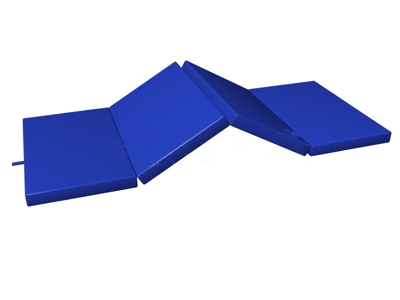 Мат гимнастически складной 2х1х0,1м стандарт (иск. кожа, 4 сложения) 800_600