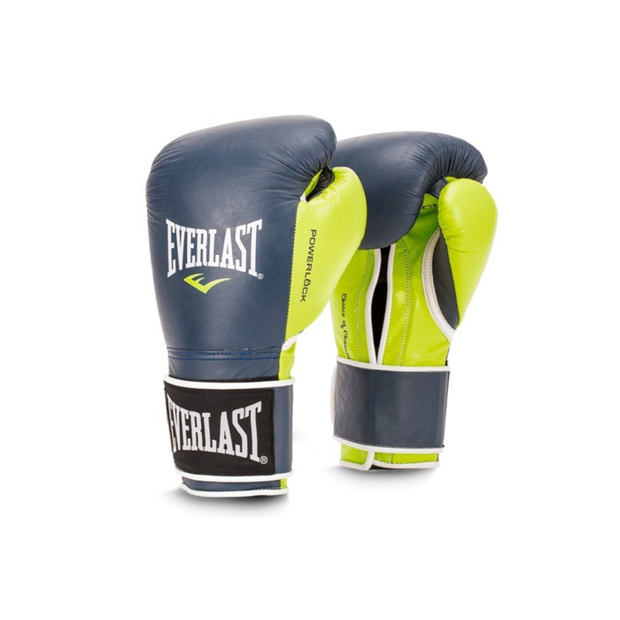 Перчатки тренировочные Everlast Powerlock 16 oz синий/зеленый P00000618