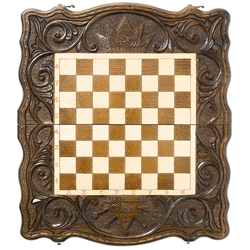Шахматы + нарды Haleyan резные Корона 40 kh118 800_800