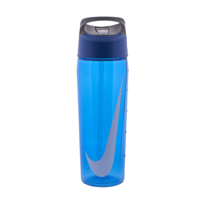

Бутылка для воды Nike TR Hyperfuel Straw Bottle 24 OZ, N.OB.E3.445.24 синий, серый, белый