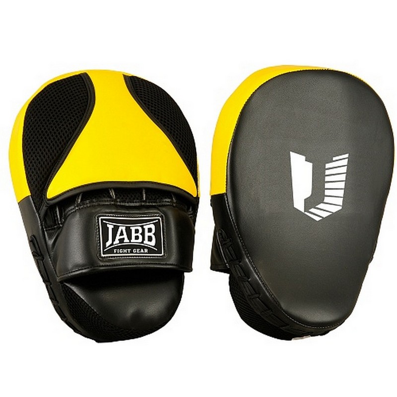 фото Лапа боксерская jabb je-2194 (пара) черный-желтый