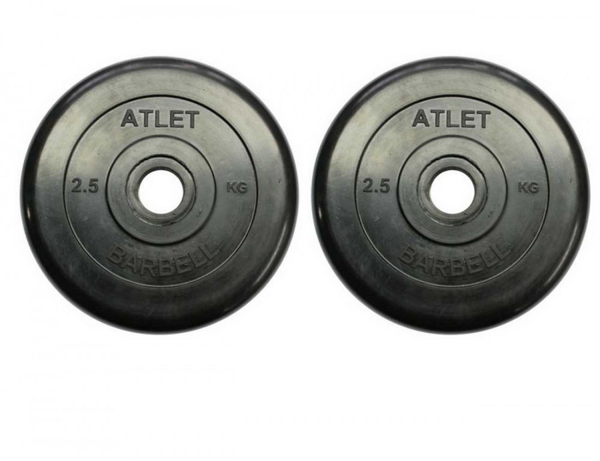 Диски обрезиненные d26 2x2,5кг MB Barbell Atlet MB-AtletB26-2,5 черный