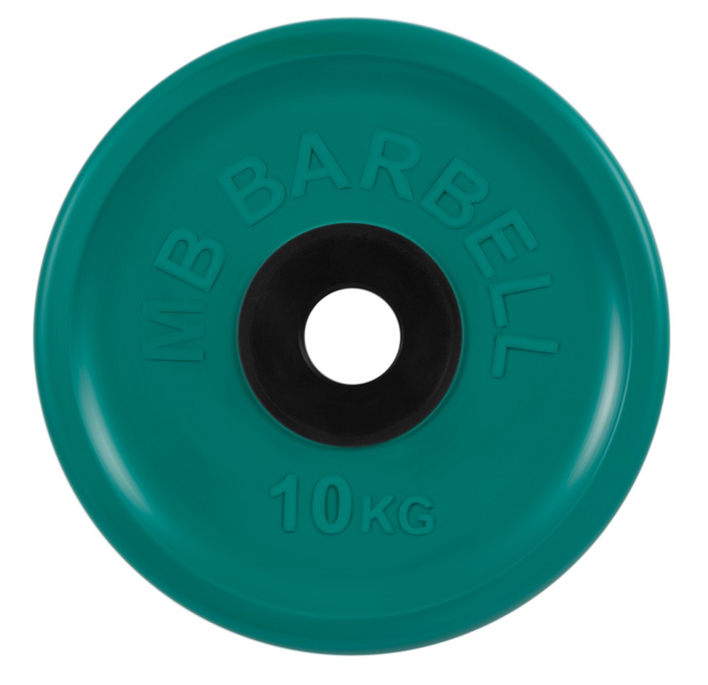 Диск олимпийский d51мм евро-классик MB Barbell MB-PltCE-10 10 кг зеленый 993_960