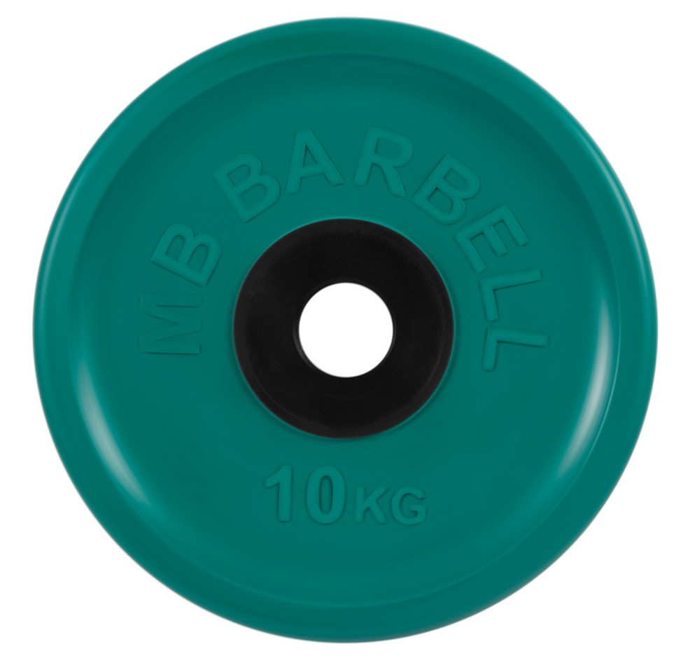 Диск олимпийский d51мм евро-классик MB Barbell MB-PltCE-10 10 кг зеленый