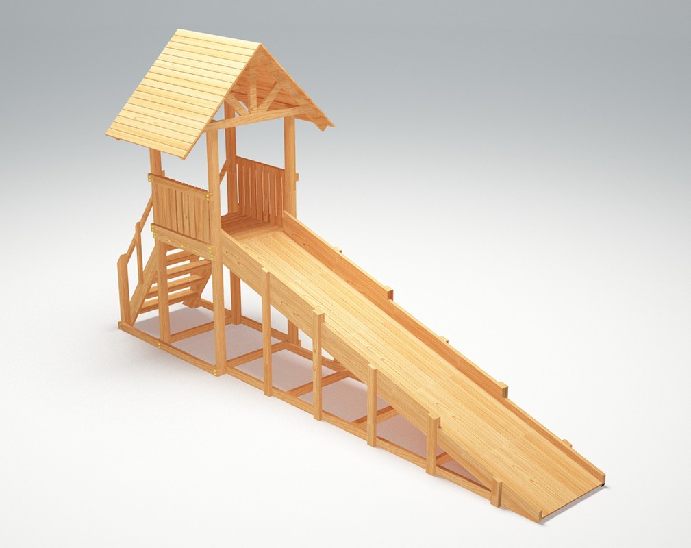 

Зимняя деревянная горка Савушка Зима wood-5