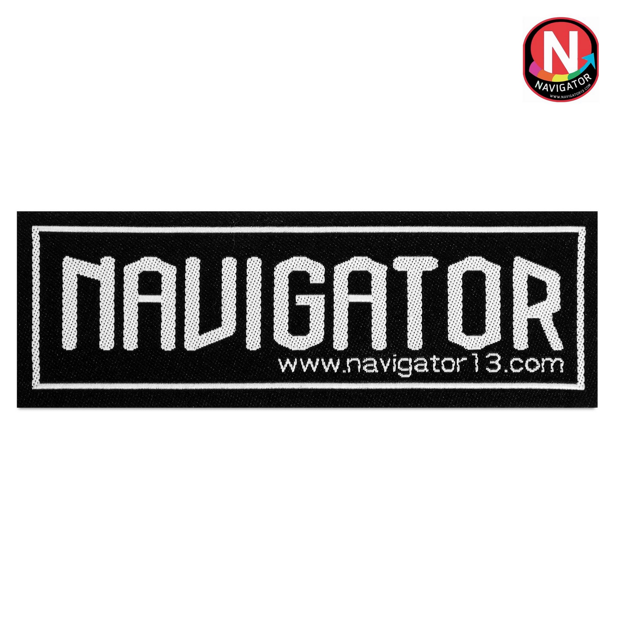 Нашивка Navigator Pro 96х35мм самоклеющаяся черная 2000_2000