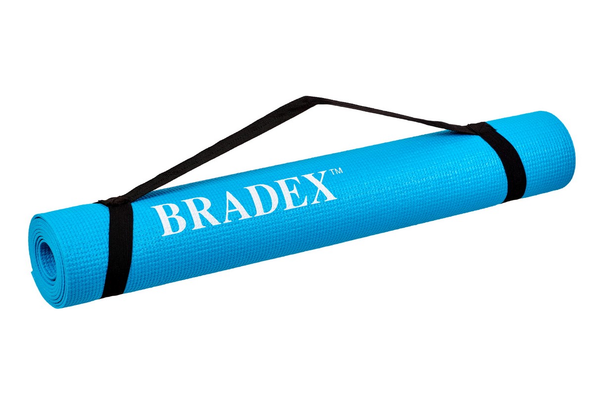 фото Коврик для йоги и фитнеса 173x61x0,3см bradex с переноской sf 0693 бирюзовый