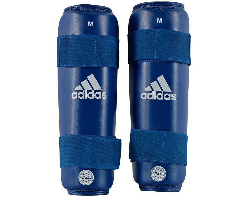 Купить Защита голени Adidas WAKO Kickboxing Shin Guards синяя adiWAKOSG01,