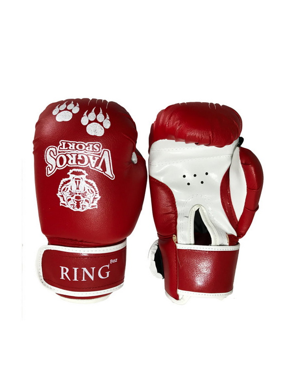 Боксерские перчатки Vagro Sport Ring RS908, 8oz, красный
