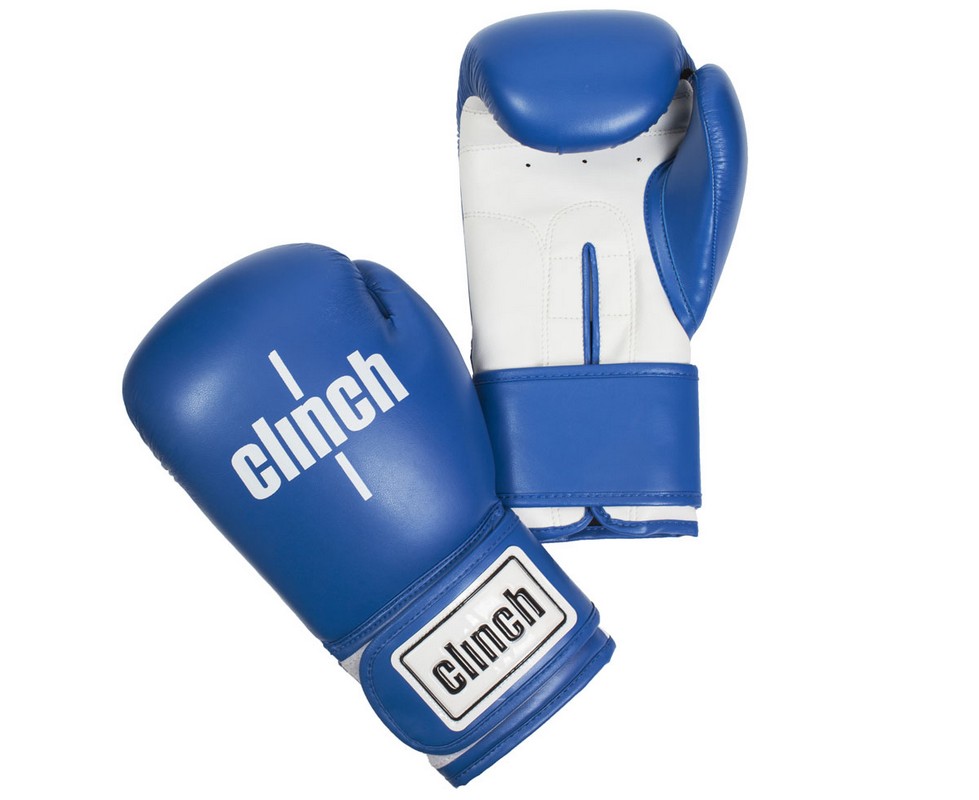 

Перчатки боксерские Clinch Fight сине-белые C133