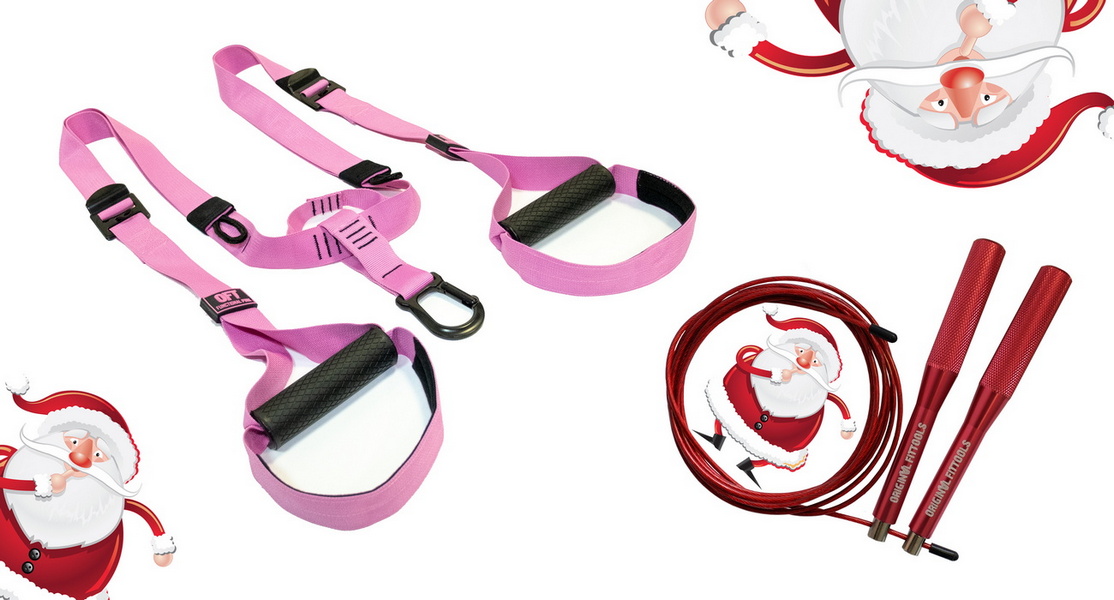 Петли для функционального тренинга Original Fit.Tools Pink Unicorn со скакалкой в подарок FT-NYG-003