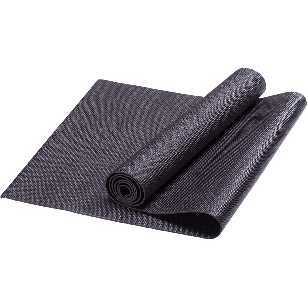 фото Коврик для йоги sportex pvc, 173x61x0,4 см (черный) hkem112-04-blk