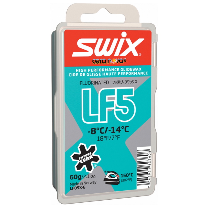 фото Парафин низкофтористый swix lf5x turquoise (-8°с -14°с) 60 г. lf05x-6