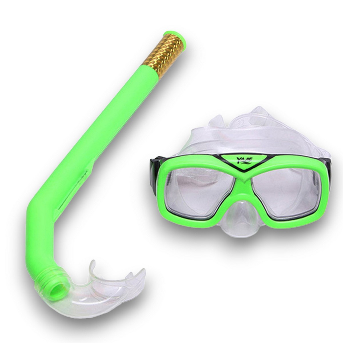 фото Набор для плавания детский sportex маска+трубка (пвх) e41236 зеленый
