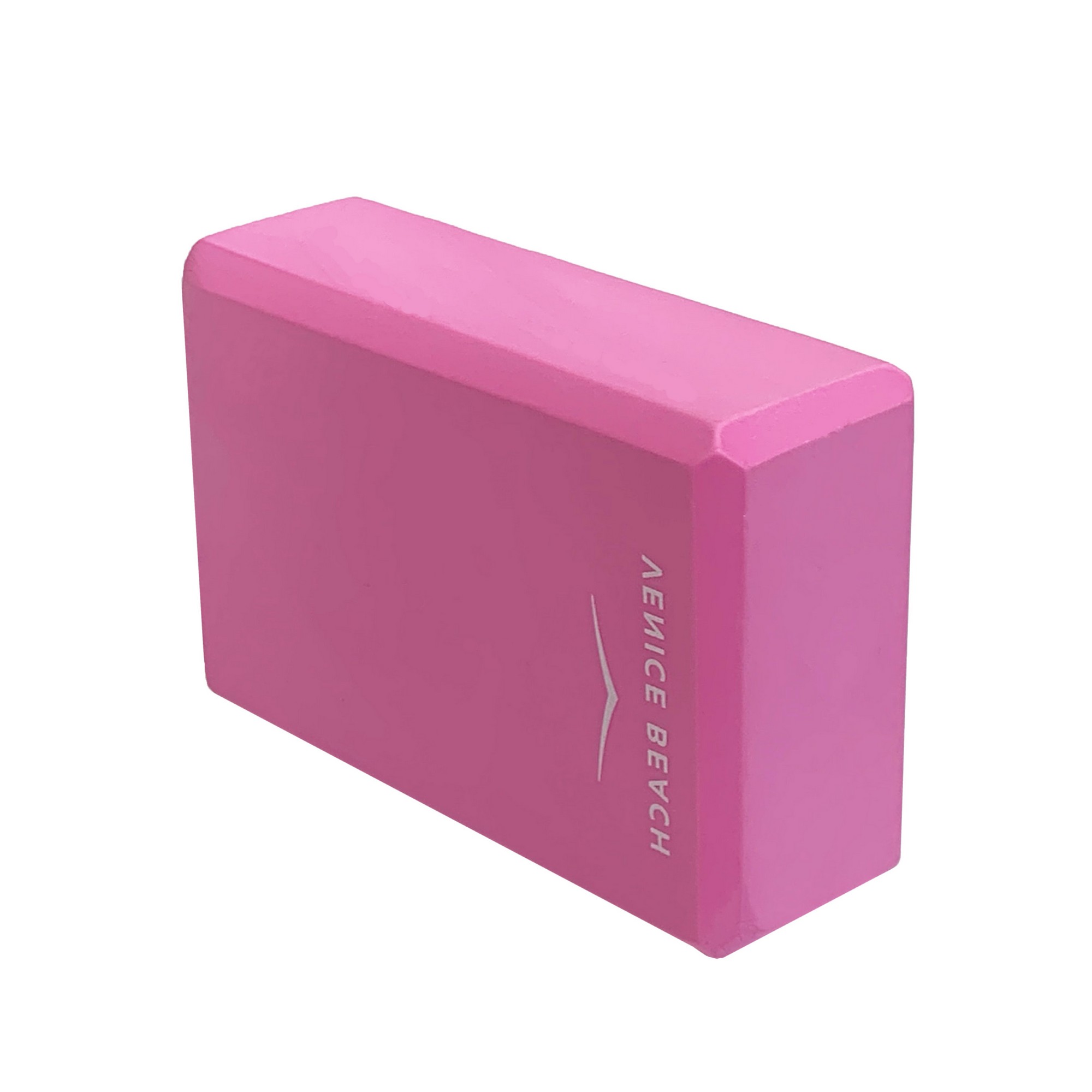 Йога блок Sportex полумягкий, из вспененного ЭВА 22,3х15х7,6 см E39131-38 розовый - фото 1