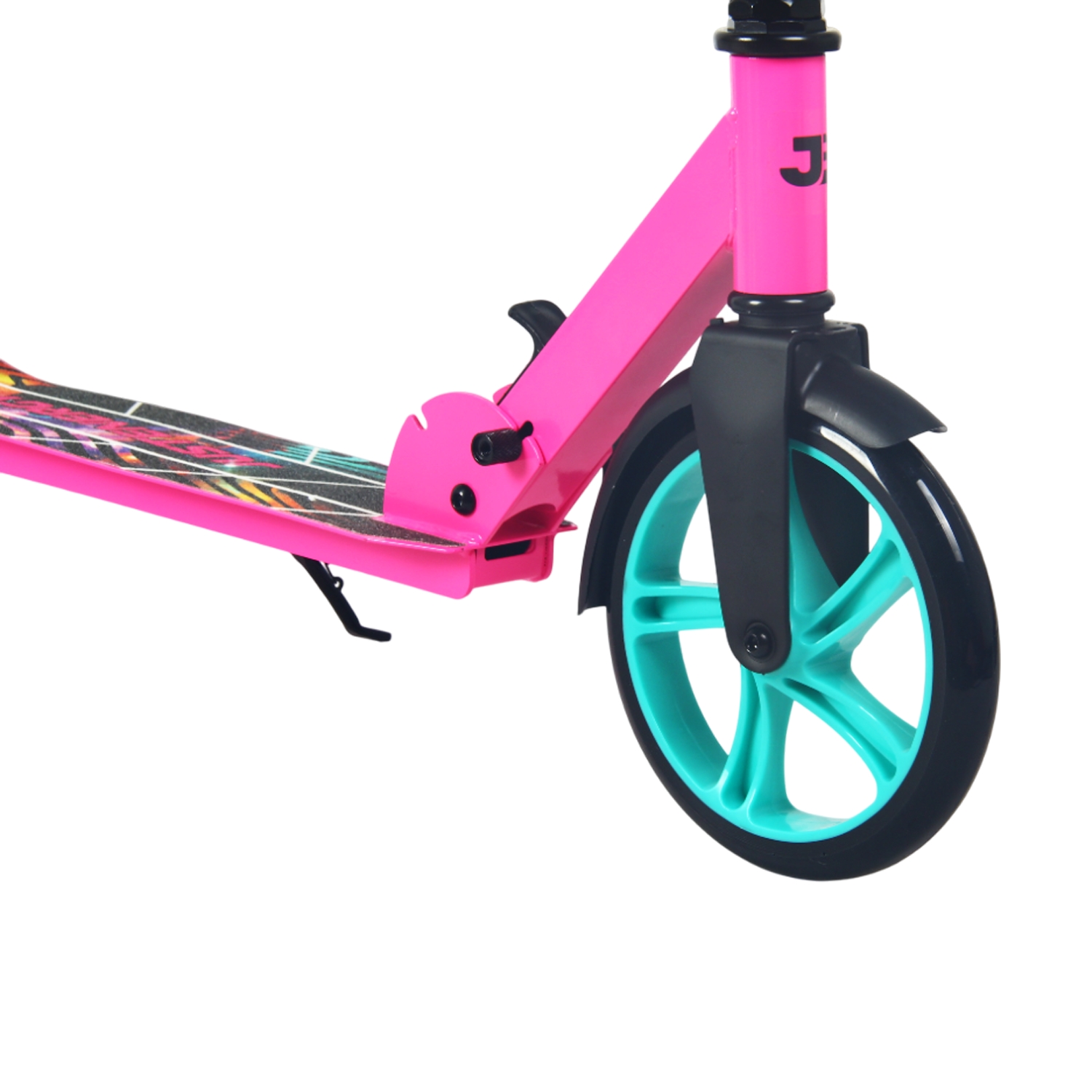 Самокат 200мм Justenergy JE-SA200-50 pink (фонарь и наклейка в подарок) 1500_1500