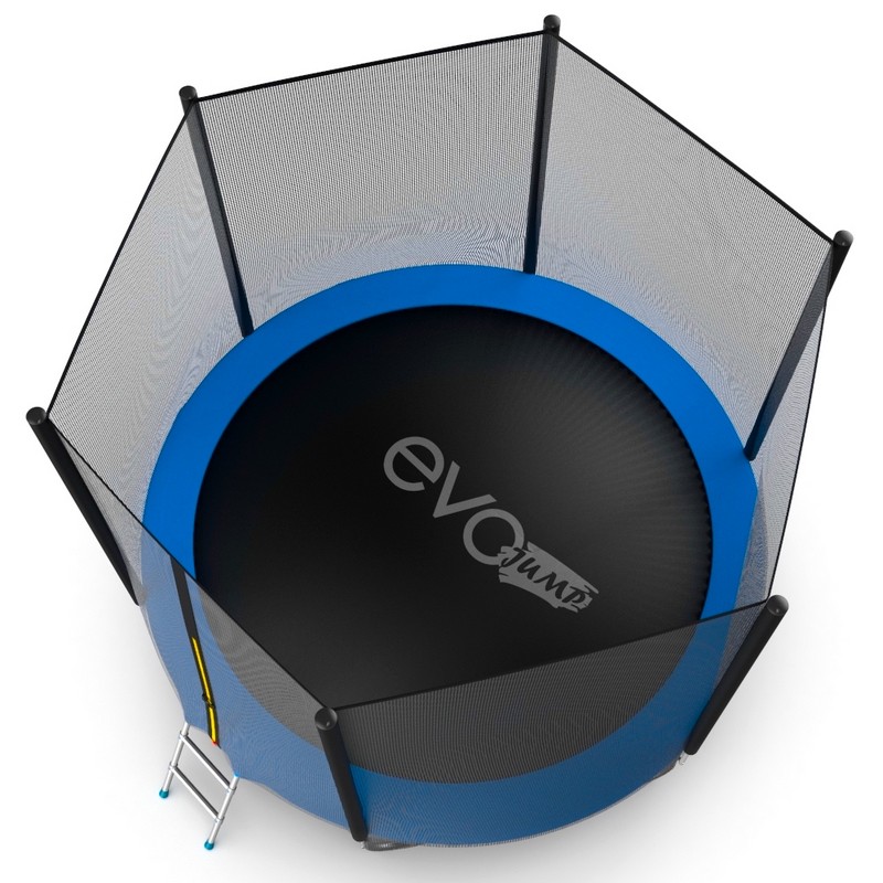 Батут с внешней сеткой и лестницей EVO Jump External 10ft+ нижняя сеть, синий 800_800