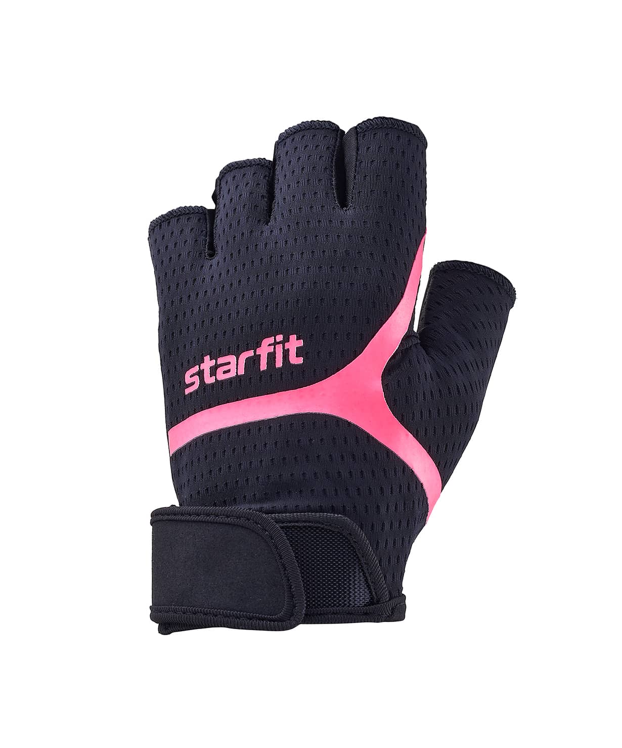 Купить Перчатки для фитнеса Star Fit WG-103, черный/малиновый,