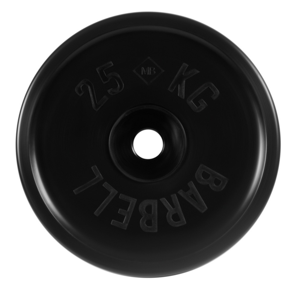 Диск олимпийский d51мм евро-классик MB Barbell MB-PltBE-25 25 кг черный