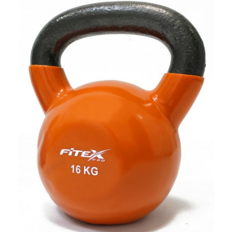 фото Гиря в виниловой оболочке 16 кг fitex pro ftx2201-16