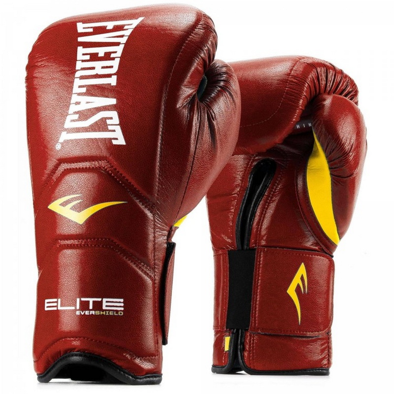 фото Боксерские перчатки на липучке everlast elite pro 16 oz красный p00000680