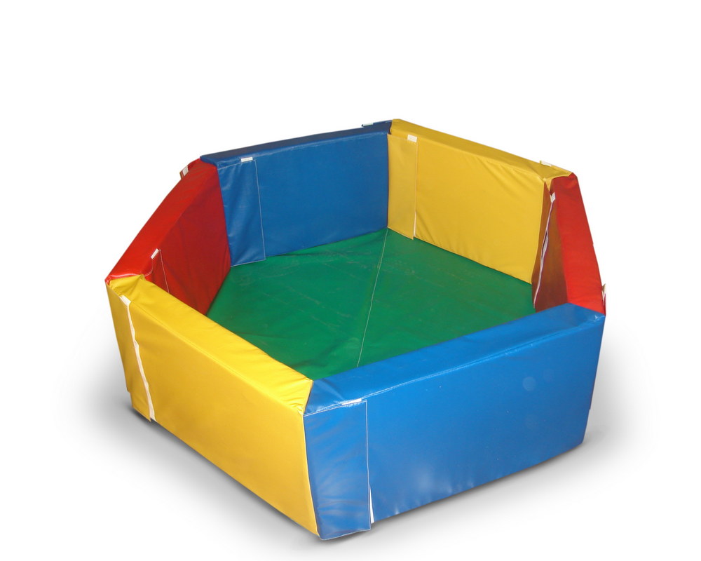 фото Сухой бассейн разборный шестиугольный расчитан на 800 шариков фси 2283