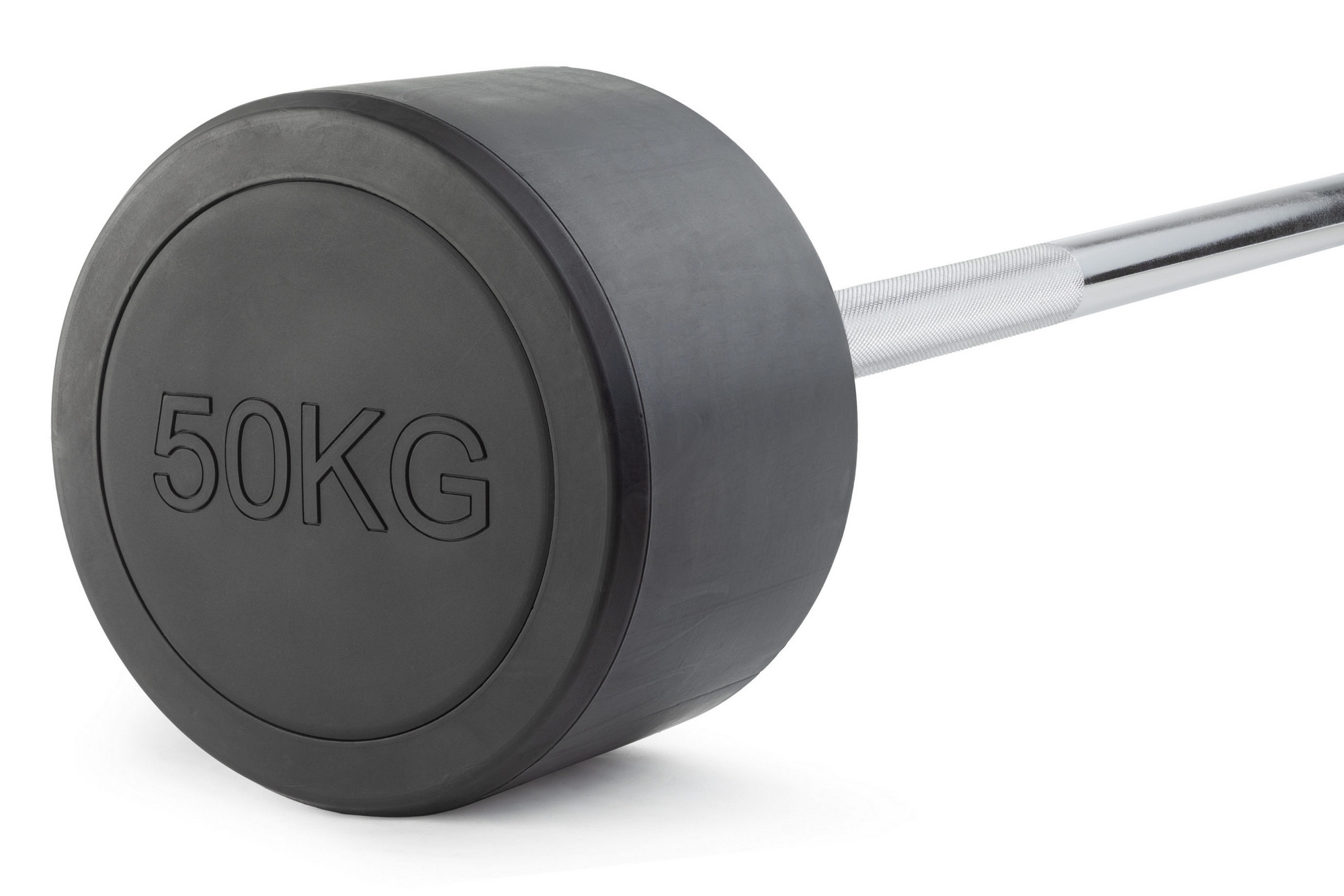 Штанга неразборная обрезиненная 50 кг. Прямой гриф VictoryFit VF-DX4500 2000_1334