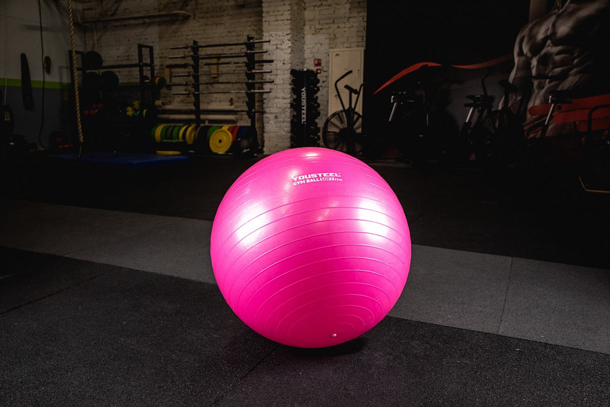 фото Гимнастический мяч yousteel soft d55 см розовый