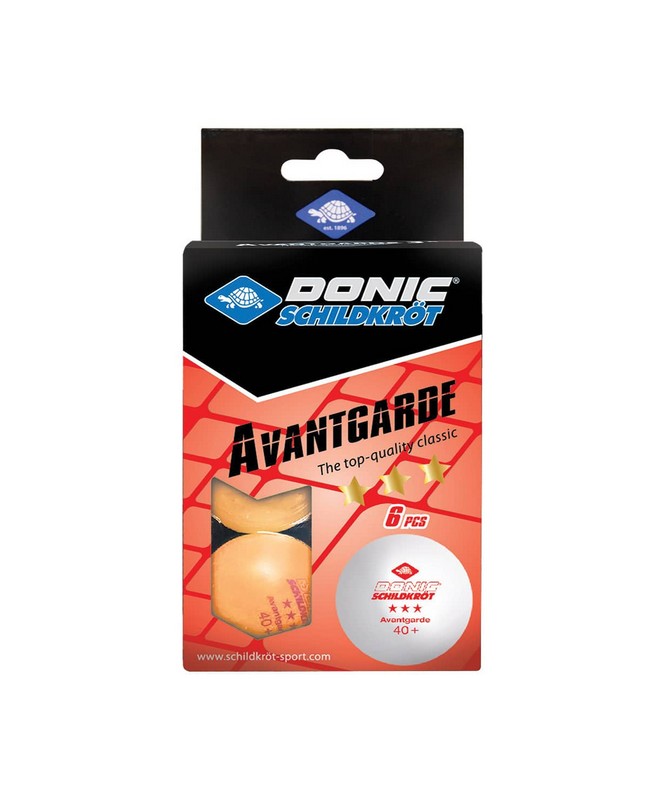 Купить Мяч для настольного тенниса Donic 3* Avantgarde, 6 шт, оранжевый,