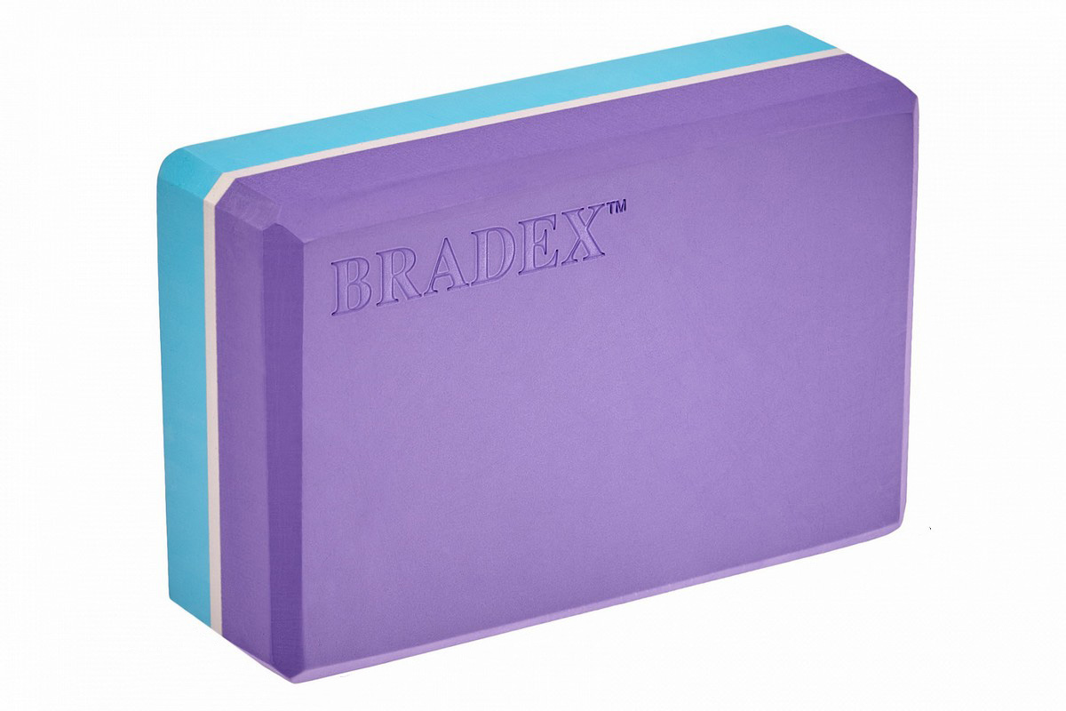 Блок для йоги Bradex SF 0732 фиолетовый\синий