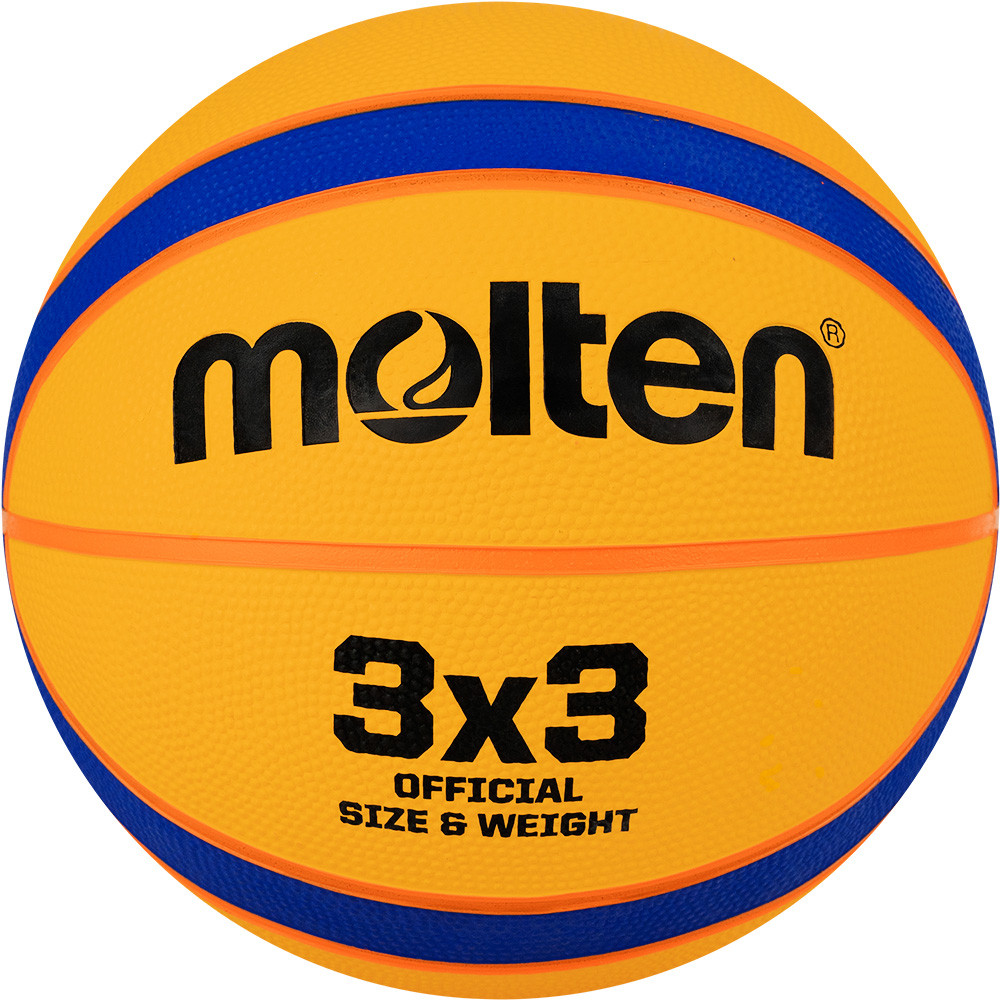 Купить Мяч баскетбольный Molten B33T2000 р. 6, 12пан, резина, бут.камера, нейл.корд, желто-синий,