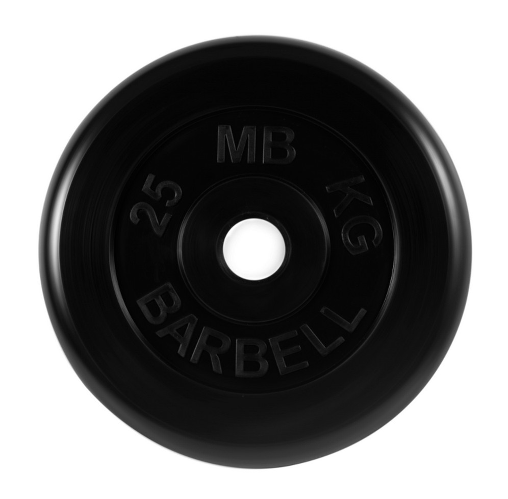 Диск обрезиненный d51мм MB Barbell MB-PltB51-25 25кг черный