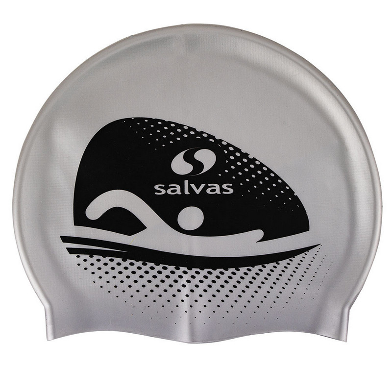 фото Шапочка для плавания salvas cap fa065/s, серебристый
