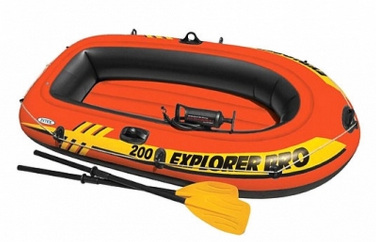 фото Надувная лодка intex explorer pro 200 set с пластик. веслами и насосом, 58357, уп.3