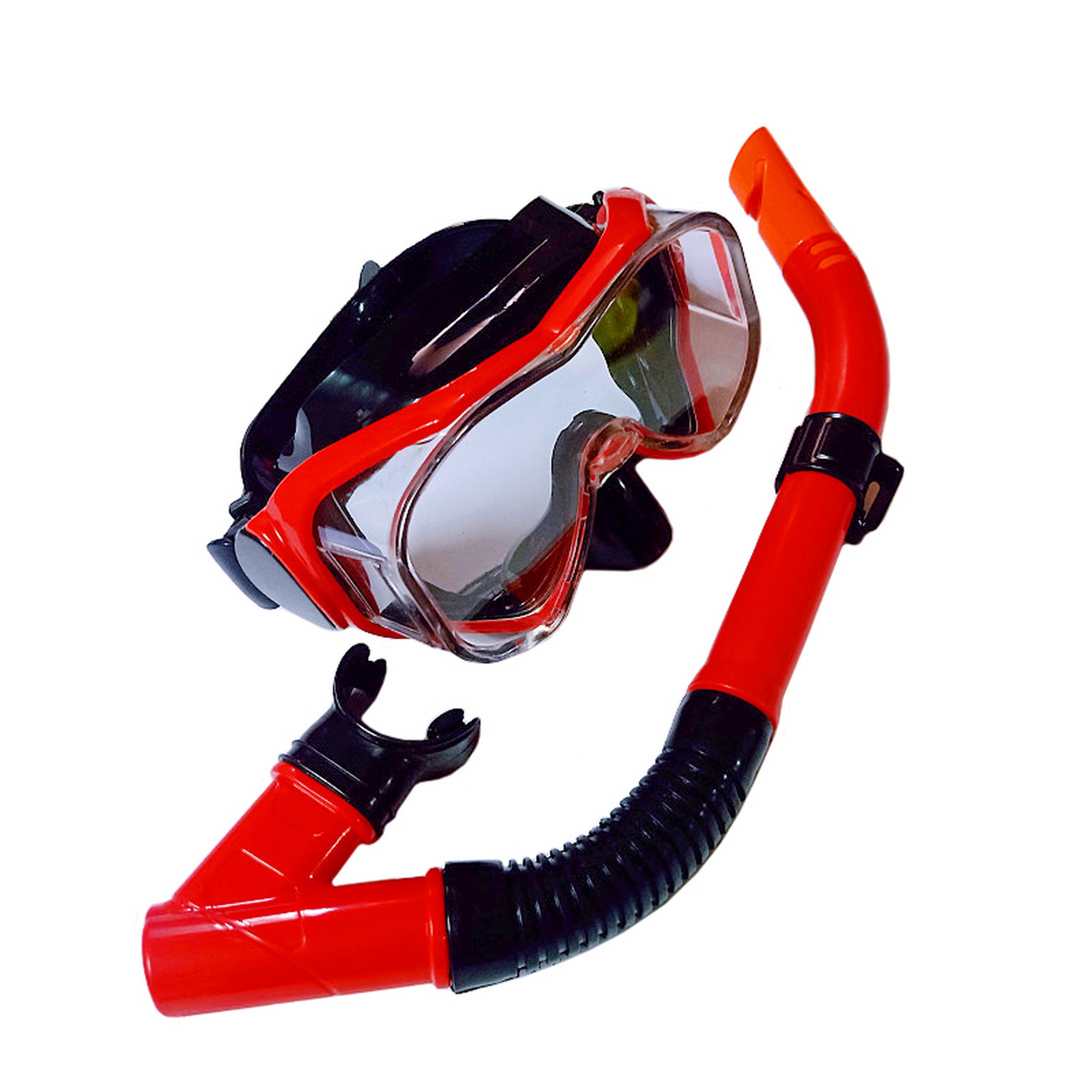 Купить Набор для плавания Sportex взрослый, маска+трубка (ПВХ) E39247-2 красный,