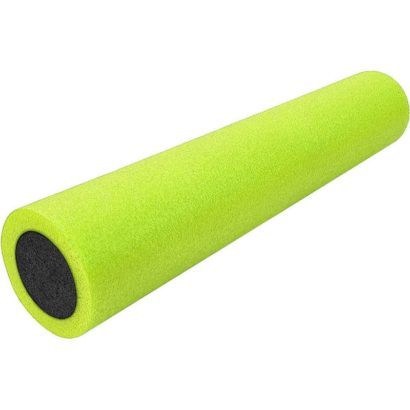 Ролик для йоги полнотелый 2-х цветный 90х15см Sportex PEF90-21 салатовочерный,  - купить со скидкой