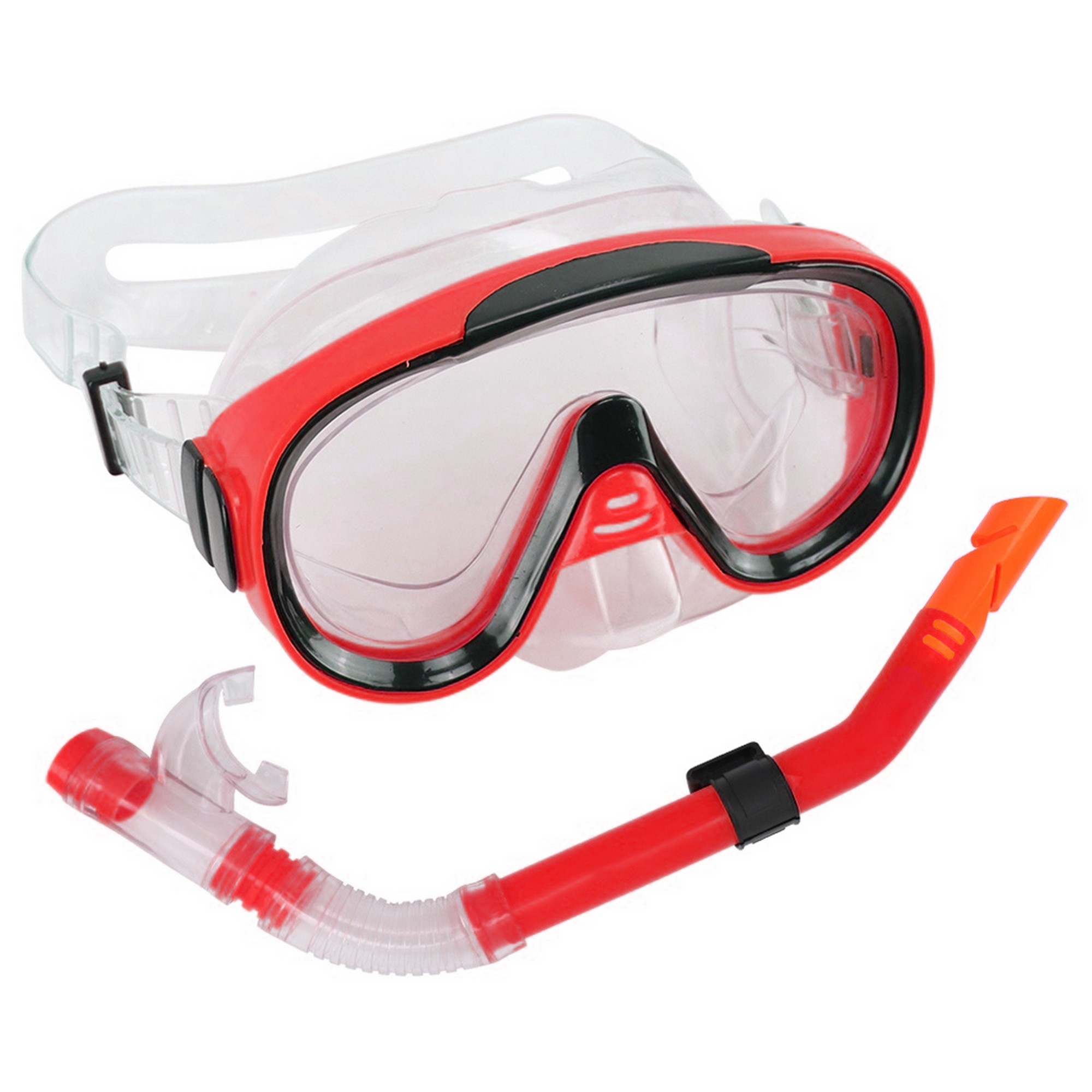 Купить Набор для плавания Sportex юниорский, маска+трубка (ПВХ) E39246-2 красный,