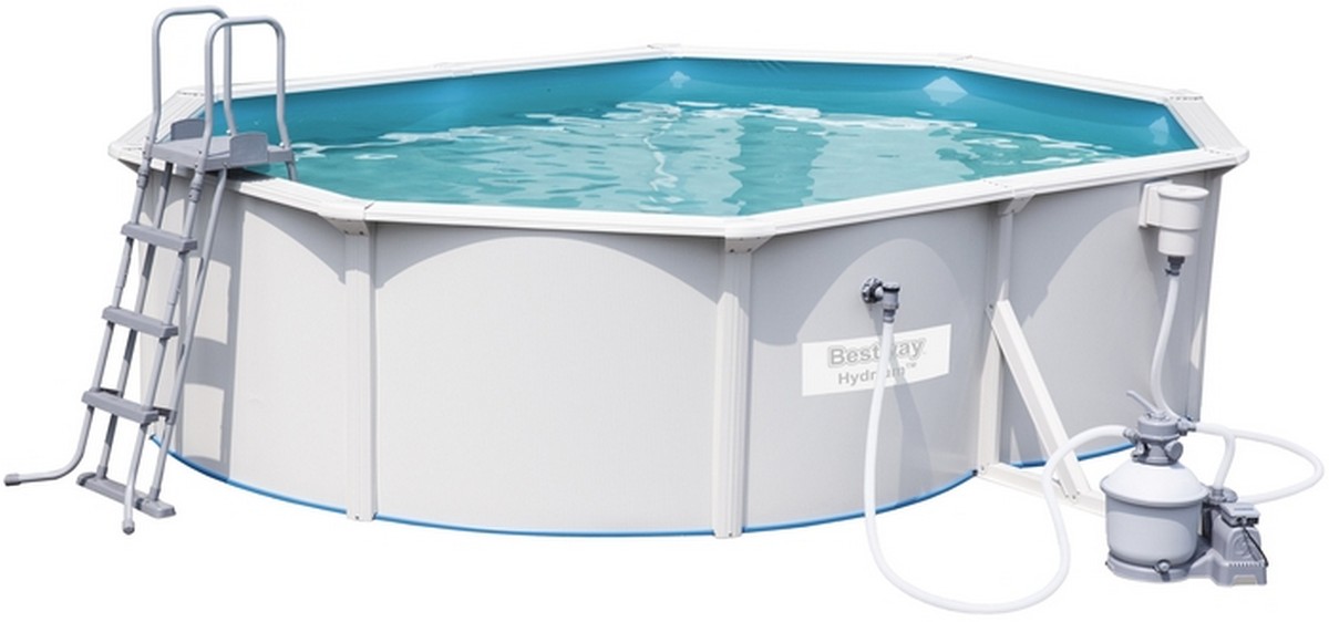 Каркасный бассейн овальный 500х360х120см+насос-фильтр Bestway Hydrium Oval Pool Set 56586