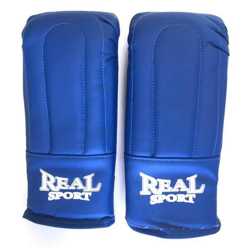 

Перчатки тренировочные Real Sport синий