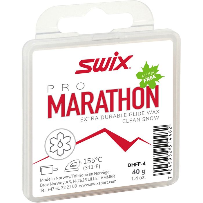Купить Парафин углеводородный Swix DHFF-4 Marathon white, 40g (Универсальная) 40 г.,