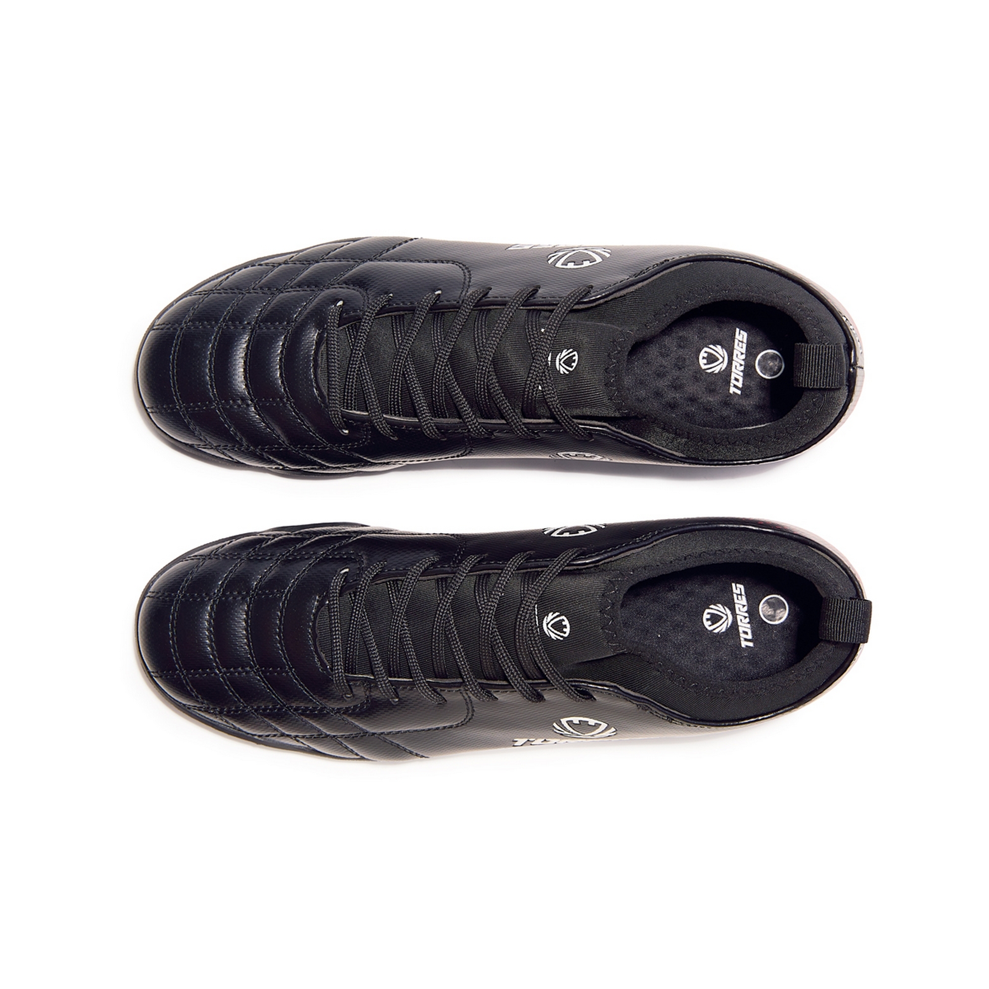 Бутсы футбольные (многошиповки) подростковые Torres BOLA-J TS2342310-124 с носком, чёрный 2000_2000