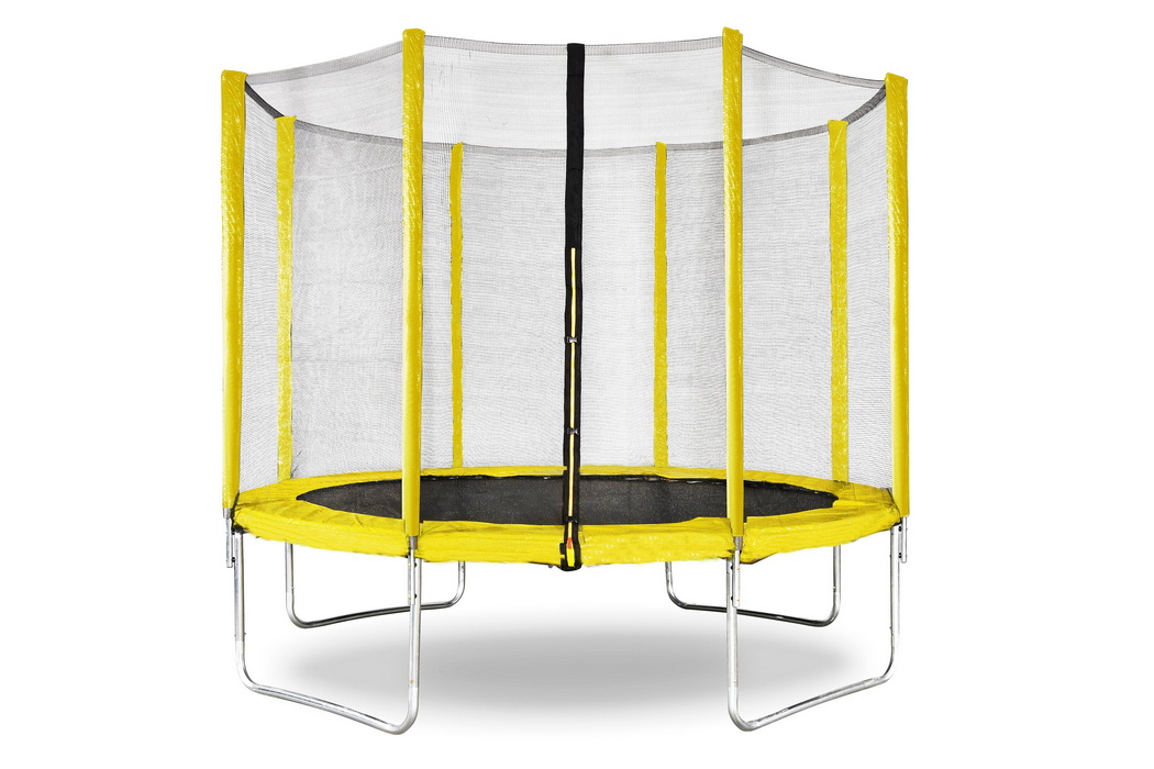 фото Батут с защитной сеткой trampoline 8ft 240 см желтый