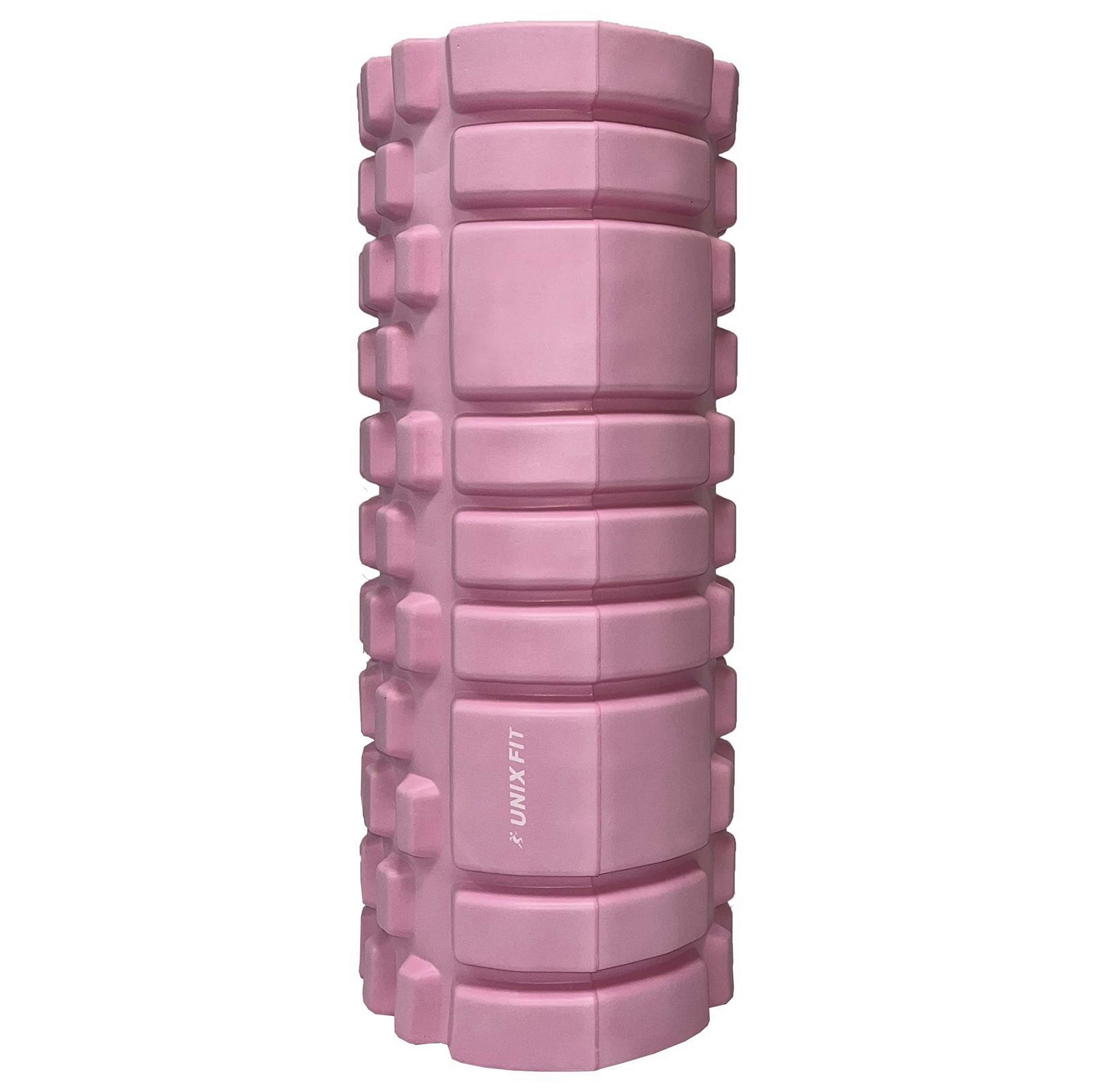 Ролик массажный для йоги и фитнеса 33 см UnixFit FRU33CMPK розовый - фото 1