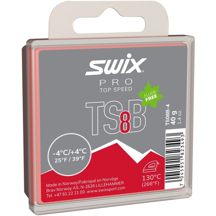 фото Парафин углеводородный swix ts8 black (+4°с -4°с) 40 г.