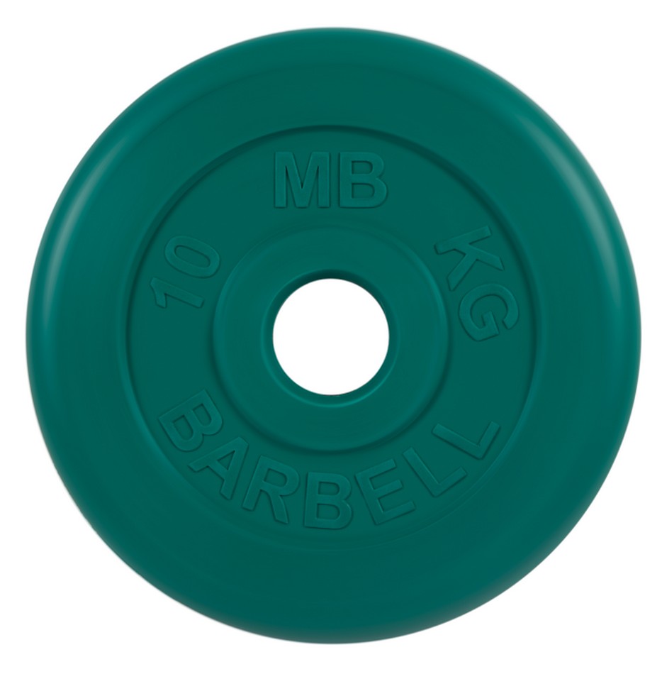 Диск обрезиненный d51мм MB Barbell MB-PltC51-10 10кг зеленый